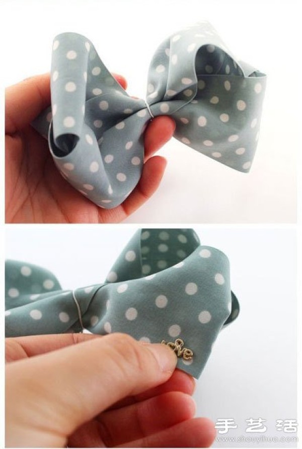 DIY bow hair clip illustration tutorial