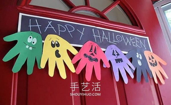 Tutorial for children to make a Happy Halloween ghost sign by hand