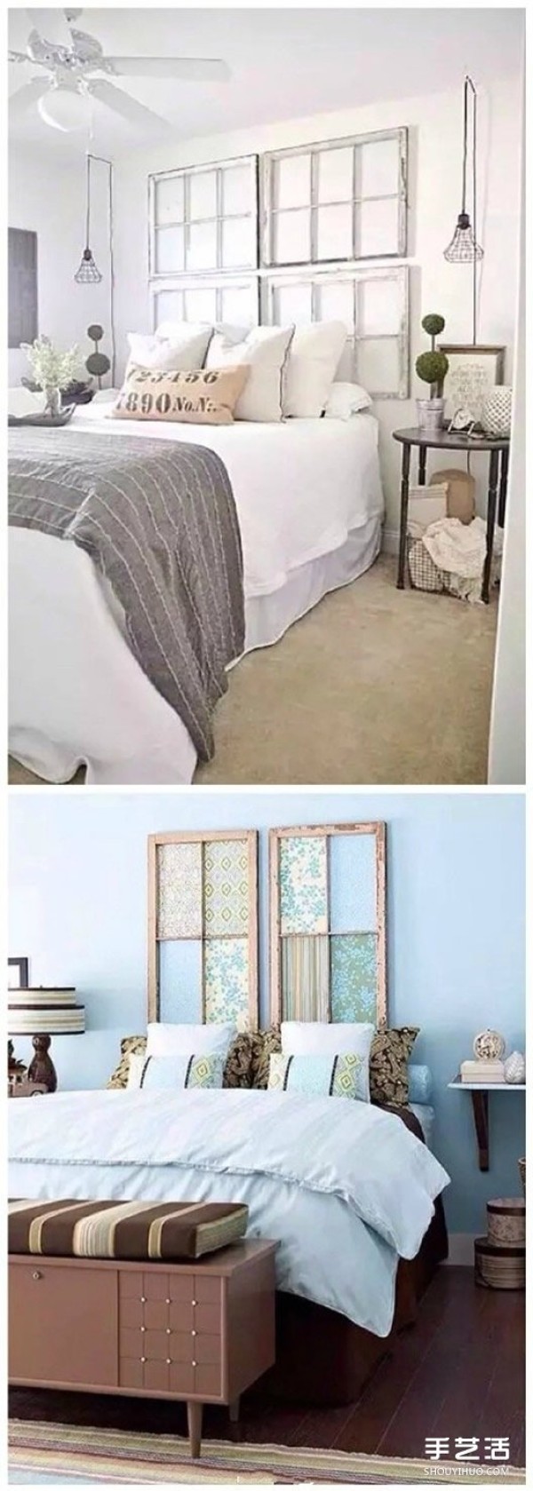 DIY production of old windows transformed into highlights of home decoration