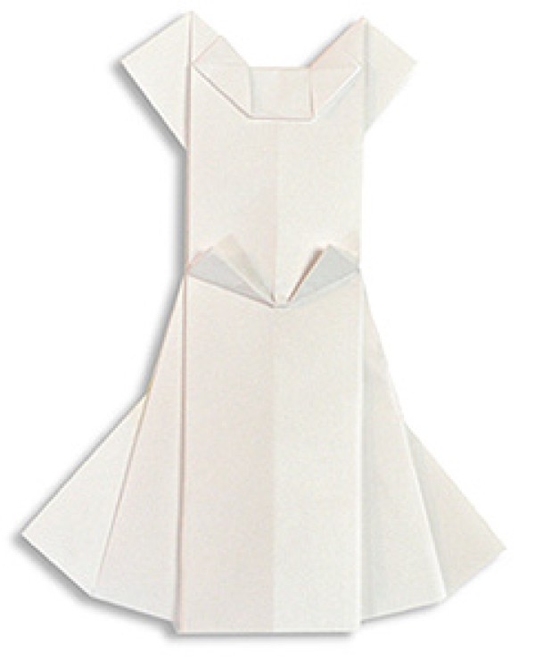 Wedding dress origami method