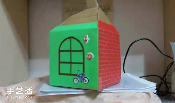 How to make a house from waste paper boxes, step by step for kindergarten to make a house from cardboard boxes