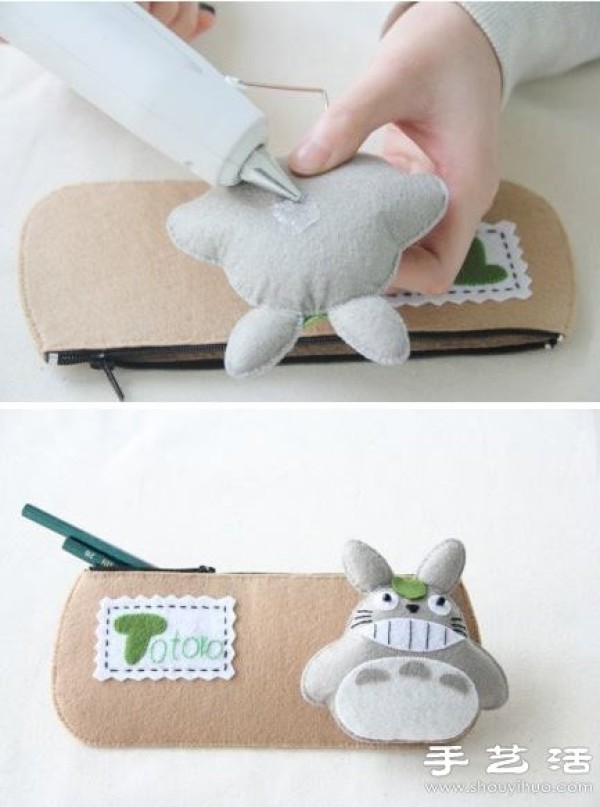 Tutorial on making a pencil case for a super cute handmade Totoro doll