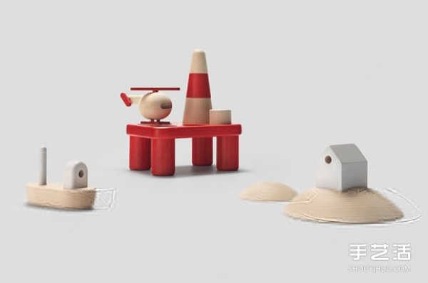 Nordic style wooden toys are full of charming minimalist design