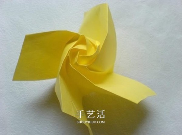 Detailed PT rose folding diagram and handmade PT rose origami tutorial