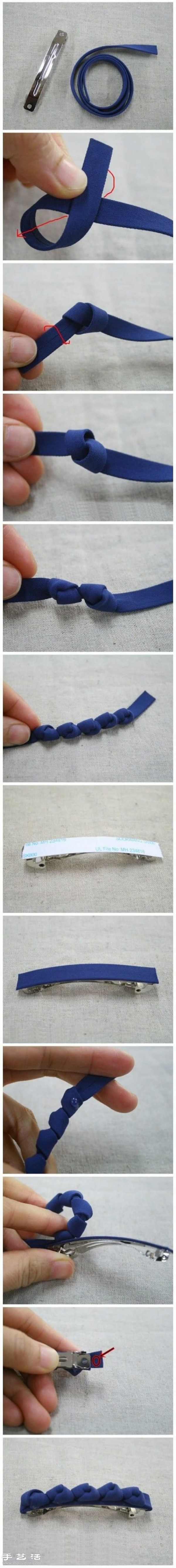 Easy-to-learn handmade tutorial for non-woven hairpins and hair accessories