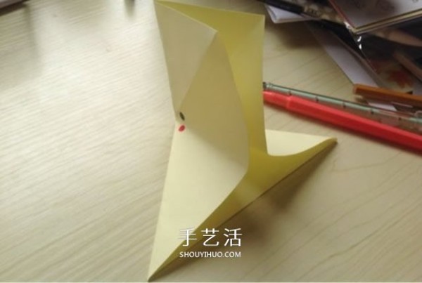 How to make origami Pikachu, instructions for folding Pikachu for children