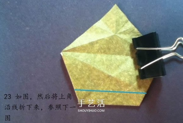 Wear the cat with you! Illustration of the origami method of cat head ring