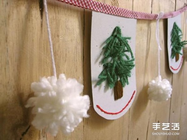 DIY method for handmade Christmas wall hangings and handmade Christmas wall hangings