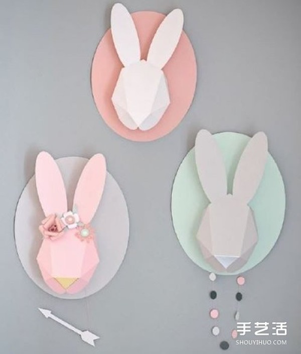 How to Origami a 3D Rabbit Head, Illustrations of How to Fold a 3D Rabbits Head