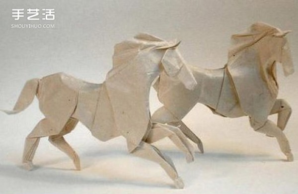 Handmade Origami Horse Illustrated Tutorial Detailed Steps of Folding a Three-dimensional Horse