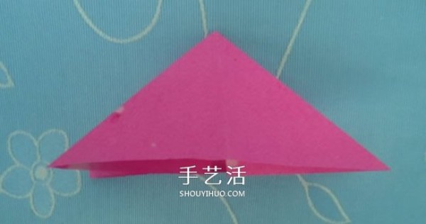 Childrens origami peach tutorial with simple instructions on how to fold a peach