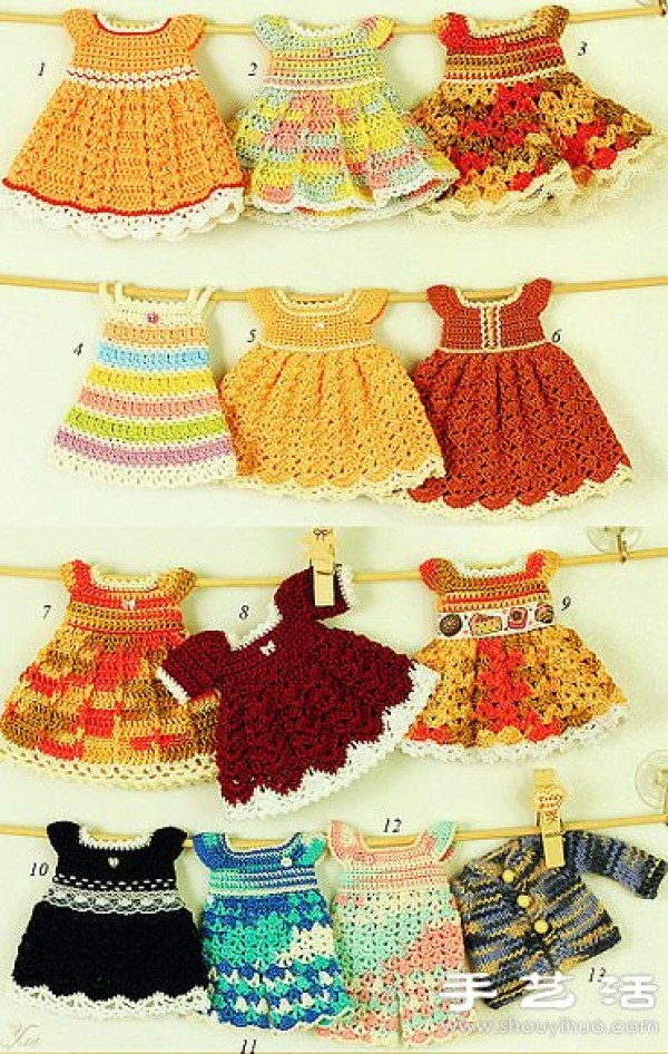 Knitted super cute mini skirt handicrafts