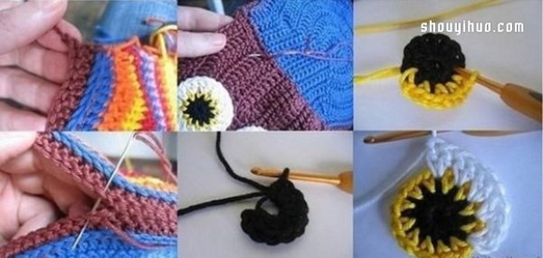 Tutorial of hand-knitted owl shoulder bag with knitting pattern picture