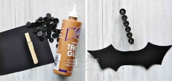 The tutorial for kindergarten to make handmade Halloween bats is simple and cute