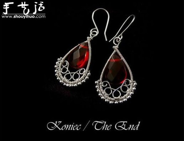 Tutorial on how to make exquisite earrings with thin iron wire by hand