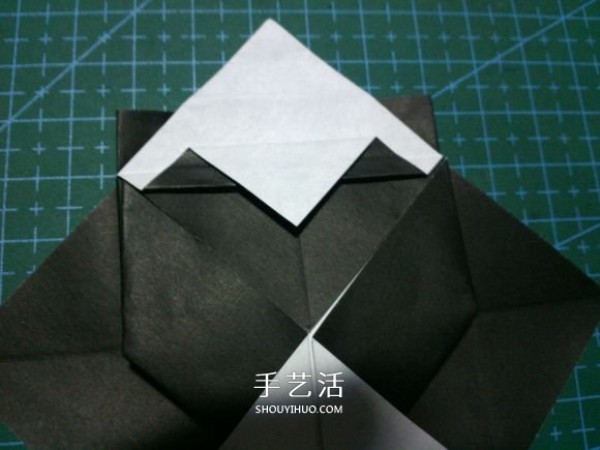 Fold a national treasure and come out! Illustration of the origami method of the cute giant panda