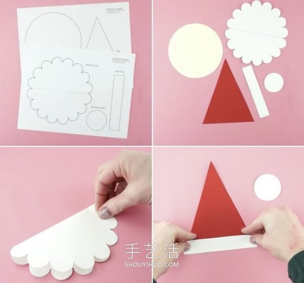 Illustrated Tutorial on Handmade Santa Cards