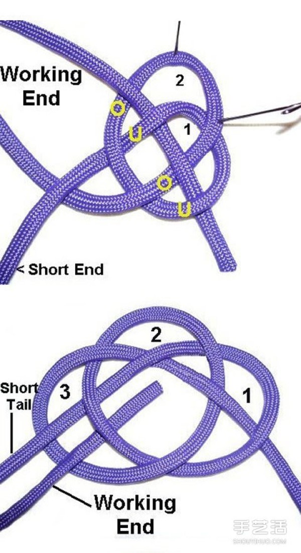 Exorcist Protective Knot: How to weave Cloud Knot and Solomons Seal Knot Illustration