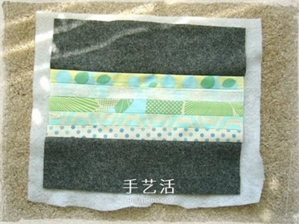 Handmade patchwork pencil case tutorial illustrates how to make a non-woven pencil case