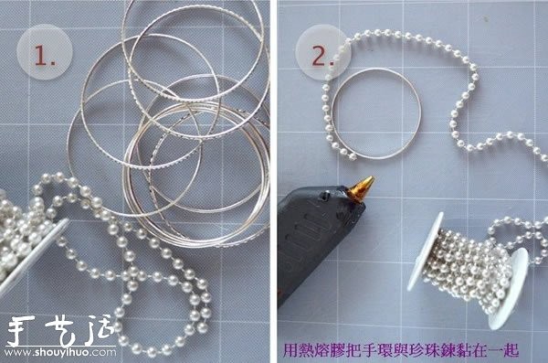 DIY pearl bracelet, handmade pearl bracelet