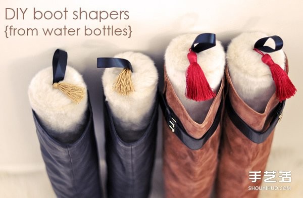 Use plastic bottles to make shoe stretchers and simple boots support frame DIY tutorial