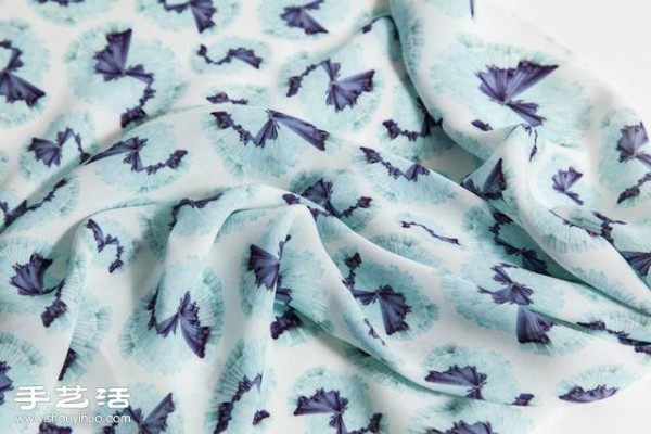 Dutch ethereal hand-painted silk scarfComposed elements