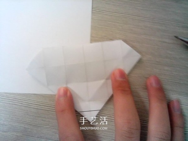 Illustration of how to fold the eight-petal Kawasaki rose, origami eight-petal Kawasaki rose