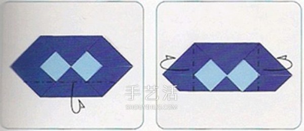 The folding diagram of the hexagonal paper box includes the box body, lid and bottom