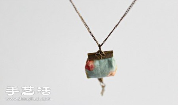 Pastoral style bag-shaped necklace pendant handmade DIY illustrated tutorial