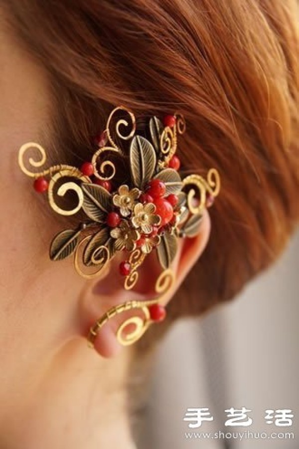 Russian girls DIY gorgeous elf earrings