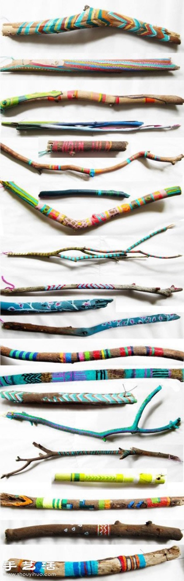 Beautiful hand-drawn handicrafts from dead branches