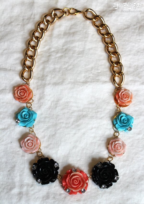 DIY Handmade Method for Youthful Vitality Peony Necklace