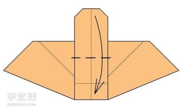 Illustration of the folding method of the origami sofa chair and the folding steps of the handmade sofa chair