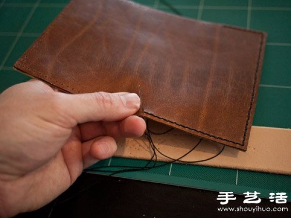 Illustration of hand-made passport holder and wallet