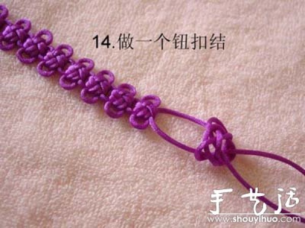 How to hand-weave ice flower knot bracelets