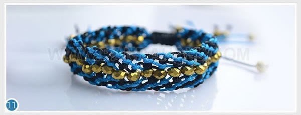 Wide bracelet weaving method illustrated with wide hand rope weaving method illustrated tutorial