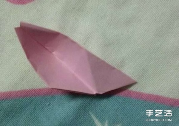 How to fold the five-petal cherry blossom with paper sakura, illustrated tutorial