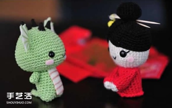 Knitting to make cute little dragons with crochet DIY