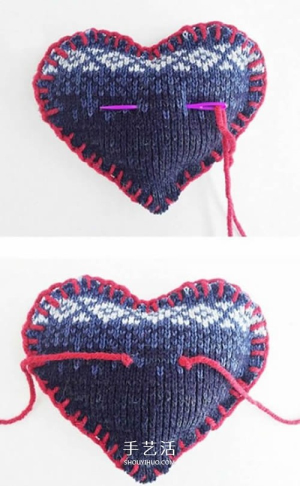 Old sweater remodeling tutorial, DIY handmade beautiful love ornaments