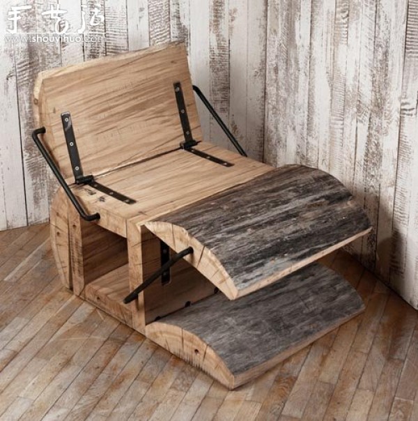 DIY Folding Seat from Waste Wood