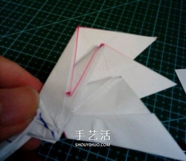 How to fold the six-winged seraphs heart origami with six-winged heart and illustration