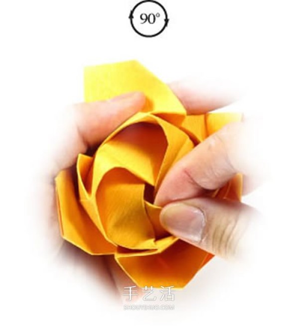 Transform and fold beautiful paper roses by hand on Kawasaki Rose