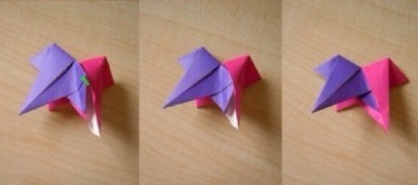 How to make origami three-dimensional stars, illustrations of folding three-dimensional stars by hand