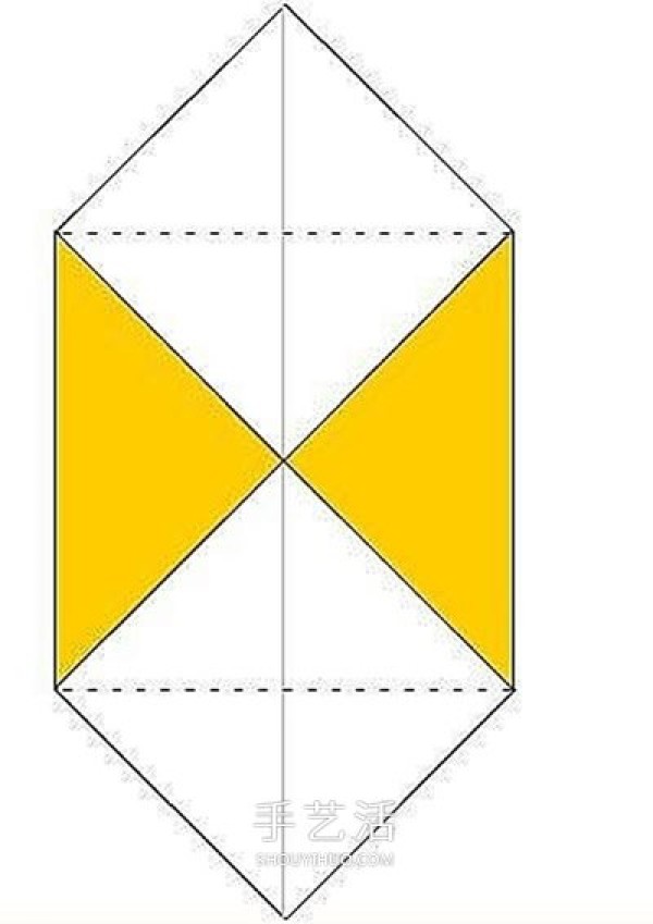 How to fold a square box by hand, square carton origami illustration