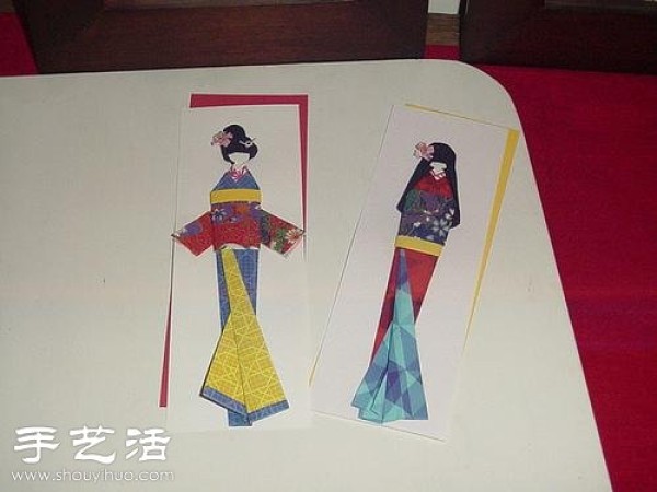 Japanese ethnic style kimono doll origamiPaper Art