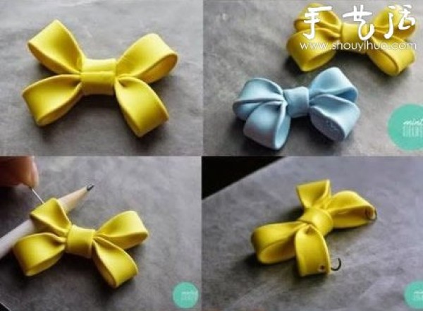 Polymer clay DIY beautiful bows