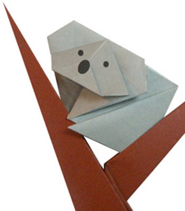 Koala (koala) origami method