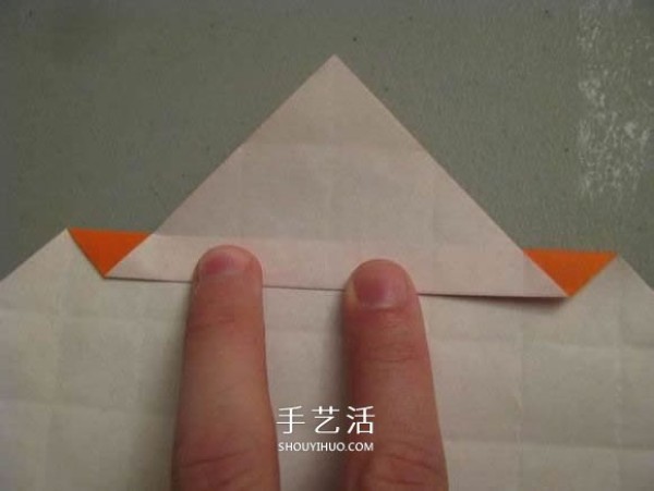 Origami illustration of three-dimensional jack-o