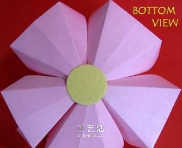 How to fold handmade crabapple flowers and illustrate the steps of origami crabapple flowers