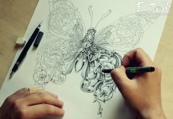 Super-detailed insect hand-painted works